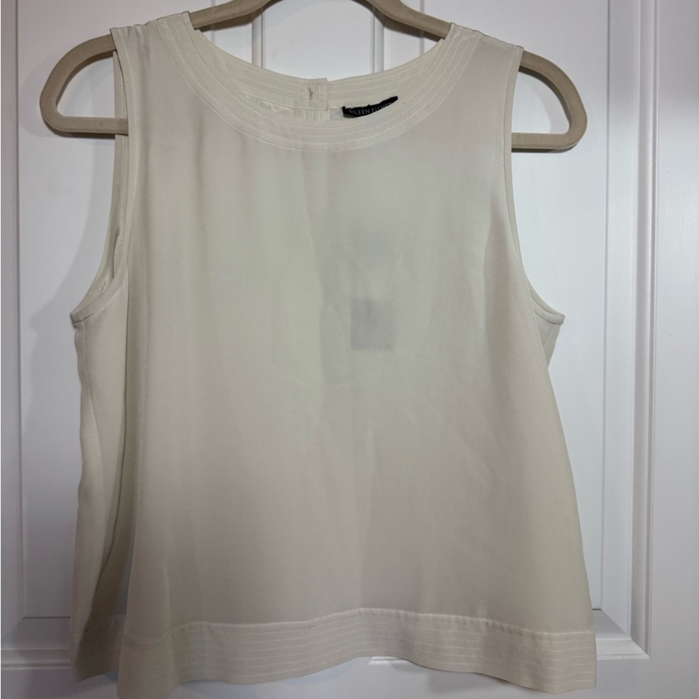 Eileen Fisher Roundneck Crop Shell (Silk)